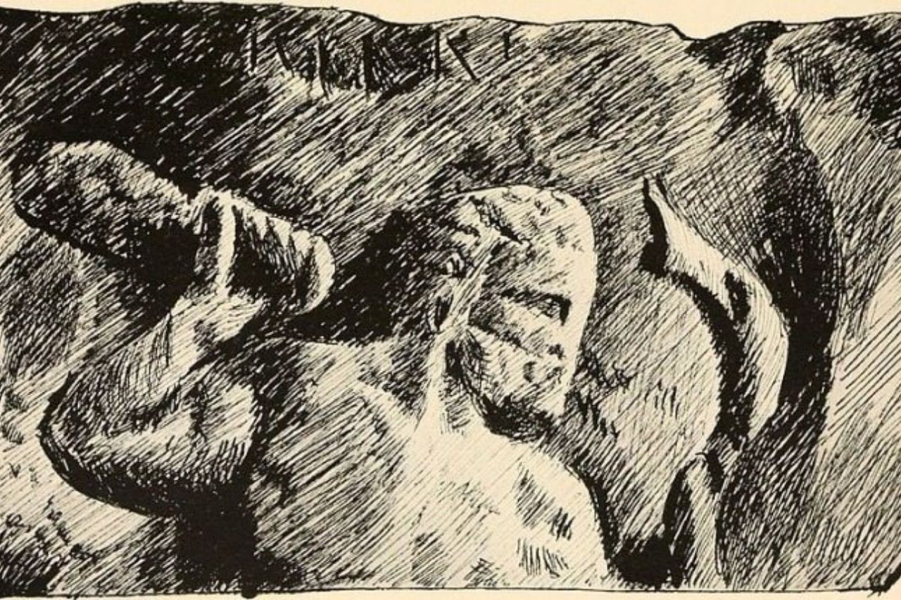 Dagda com su bastón