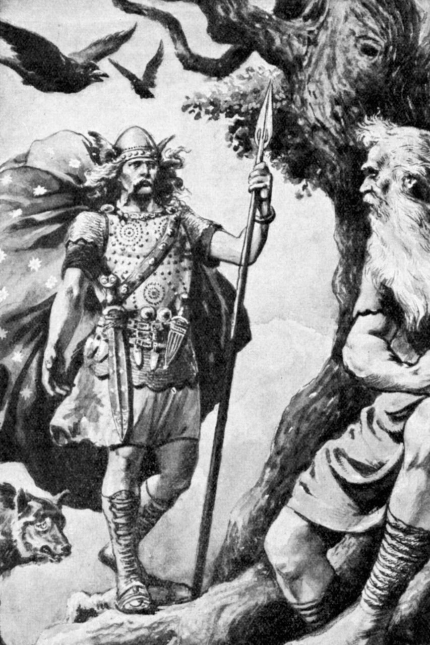 Odin com sus cuervos