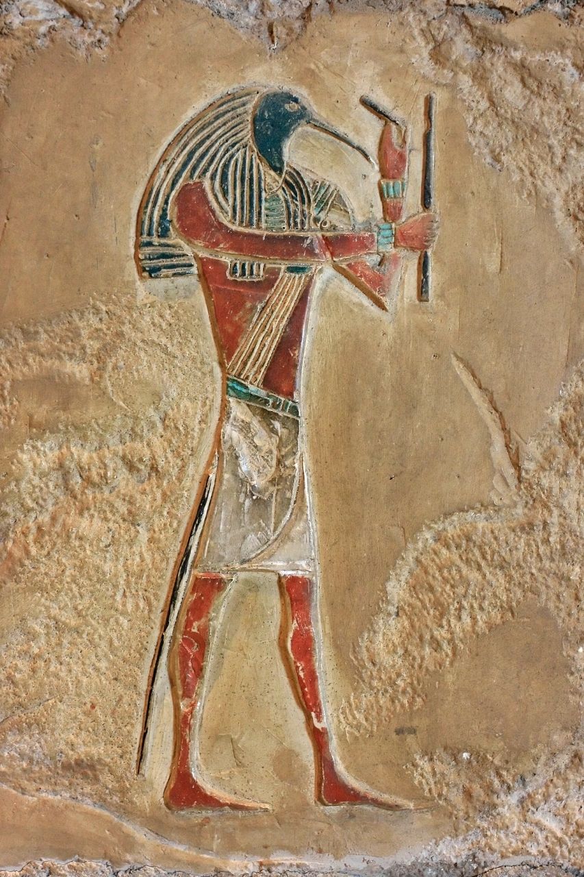 Ilustración de Thot en a pared