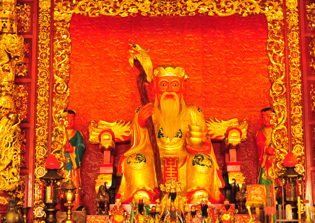 Yue Lao, ou antiguo deus chino do amor e ou matrimonio