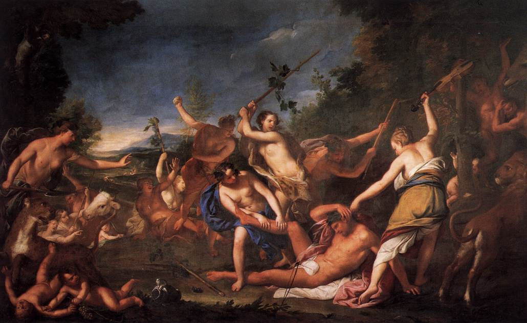 Orfeo e as Bacantes de Gregorio Lazzarini