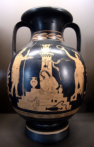 Orestes e Electra com Hermes en ou Louvre