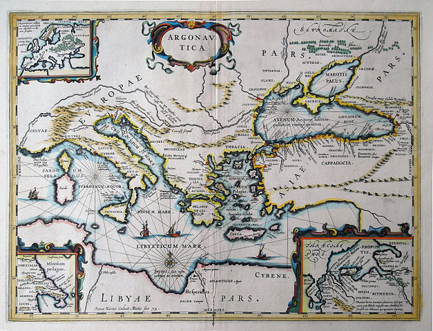 Mapa do viaje dos Argonautas