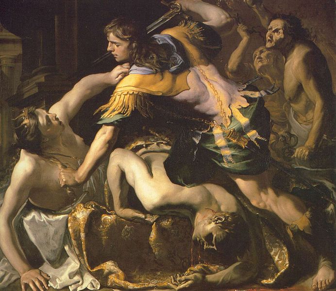 Clitemnestra asesinando a Agamenón - Pintura