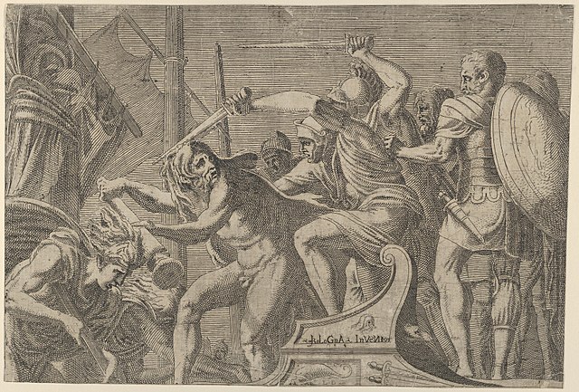 Hércules luchando a bordo do navío dos Argonautas