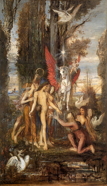Hesíodo e as Musas por Gustave Moreau