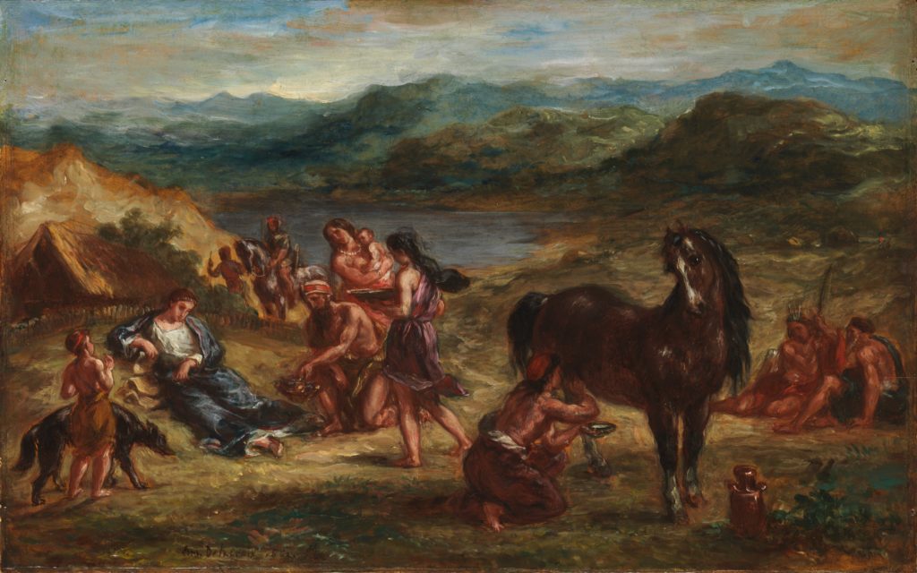 Pintura que representa a Ovidio entre os escitas en ou exilio