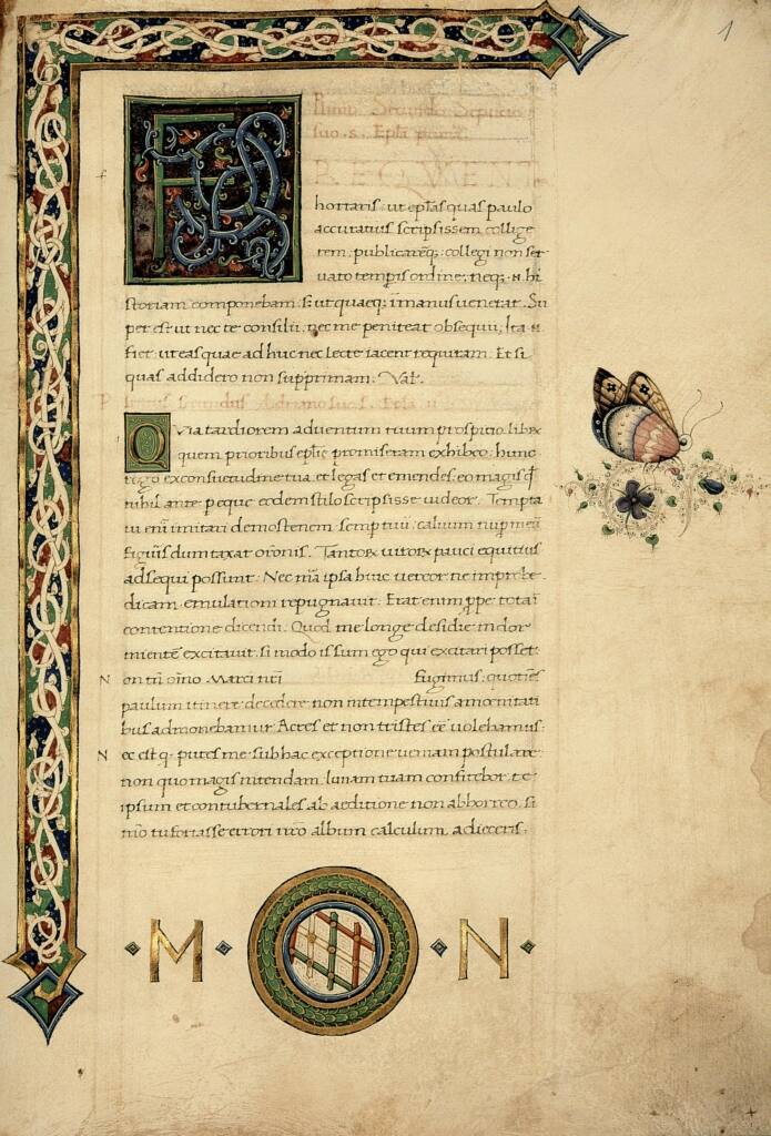 Manuscrito das Cartas de Plinio ou Joven da Biblioteca Malatestiana