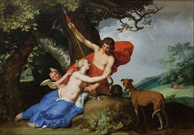 Pintura de Venus e Adonis