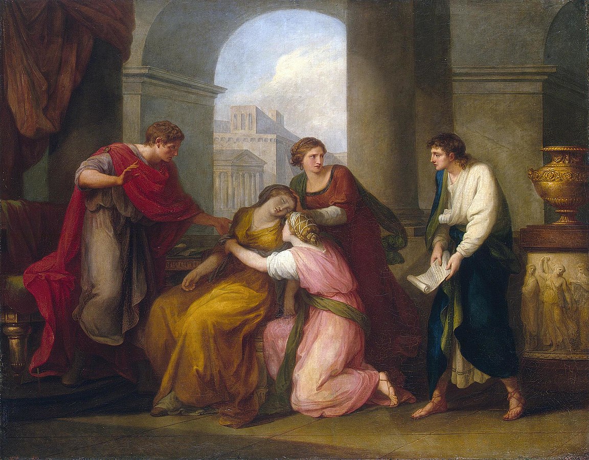 Virgilio leyendo a Eneida a Augusto e Octavia