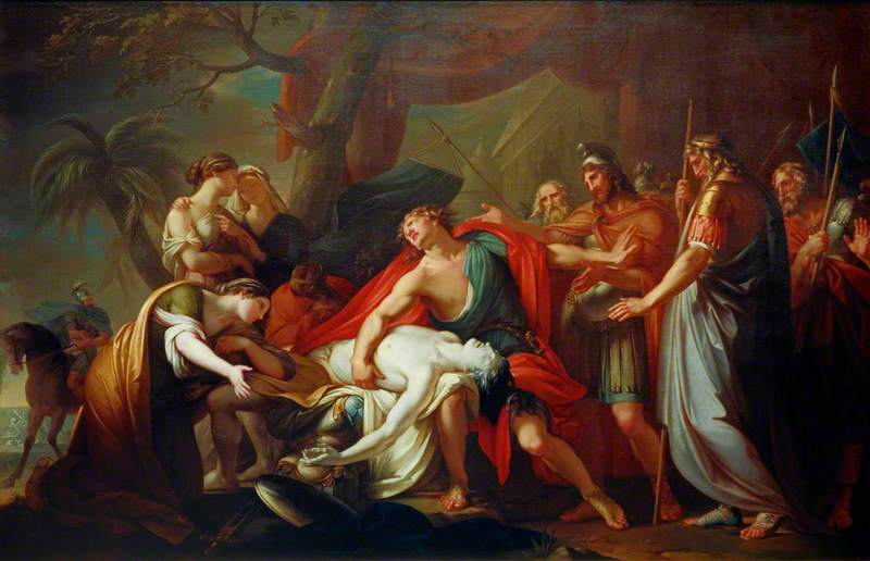 Aquiles lamentando a morte de Pátroclo