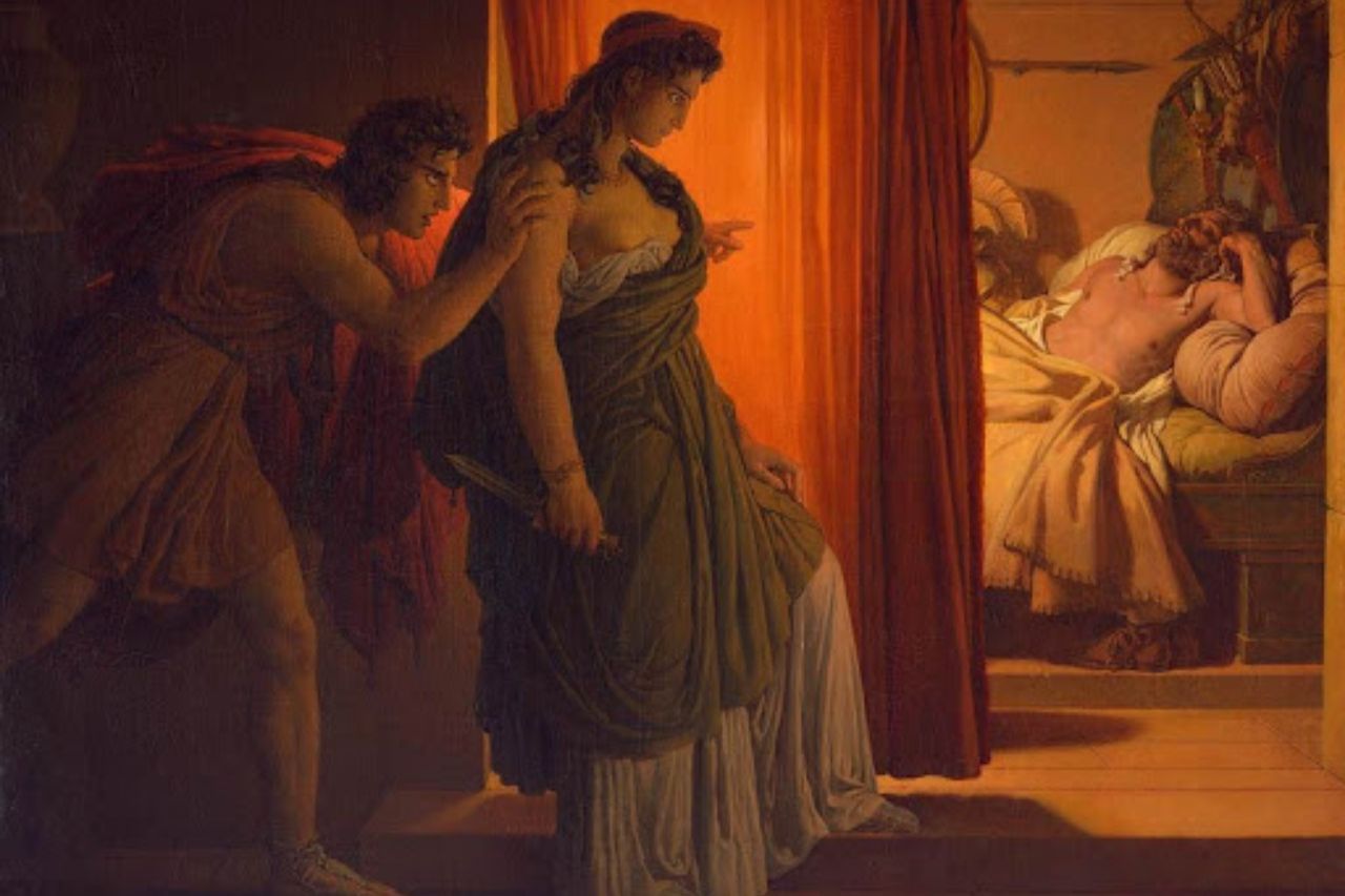 Agamemnon levando Cassandra como prémio