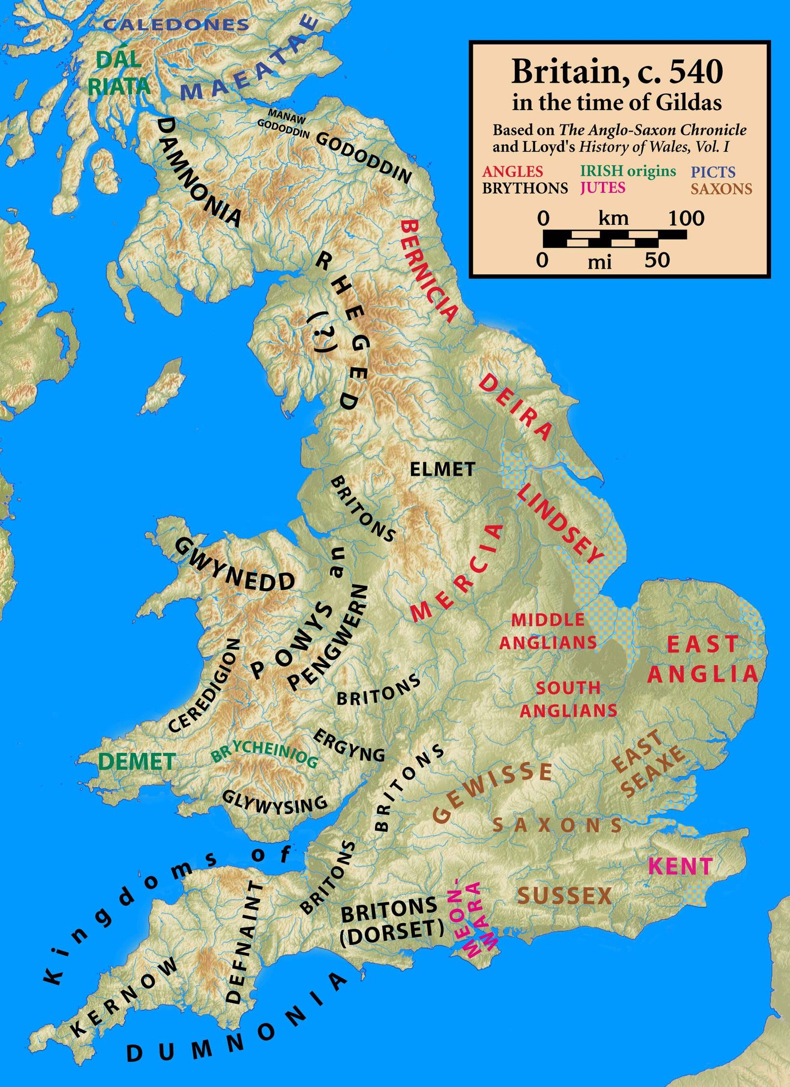 Britânia, c. 540, no tempo de Gildas