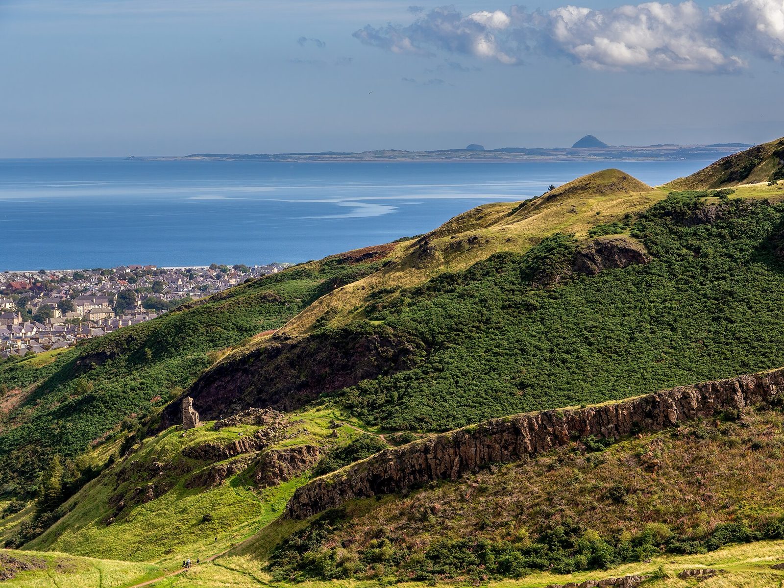 Vista do Arthur's Seat para nordeste