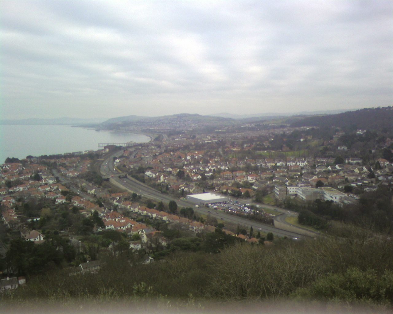 Vista da Baía de Colwyn a partir de Bryn Euryn