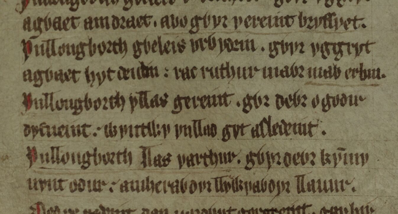 A morte de Geraint em Llongborth no poema <i>Englynion Gereint fab Erbin</i>, a versão do Livro Vermelho de Hergest de <i>Gereint fil’ Erbin</i>, folio 259v
