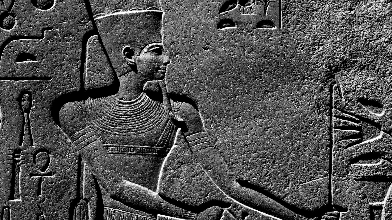 Hieróglifos do deus egípcio Amun