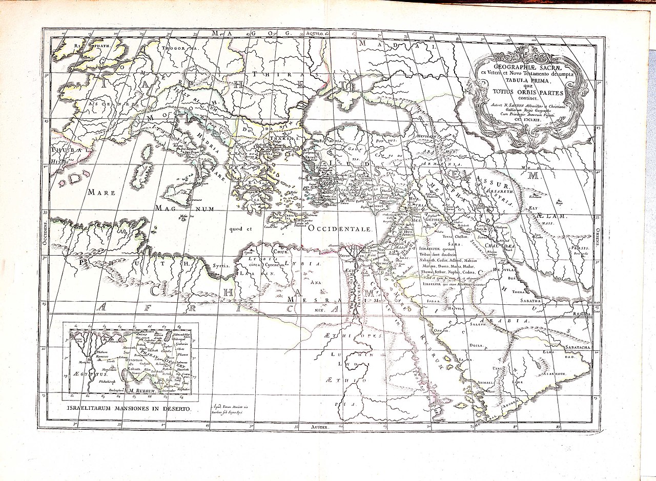 Um mapa do Mediterrâneo, Nicolas Sanson, 1651