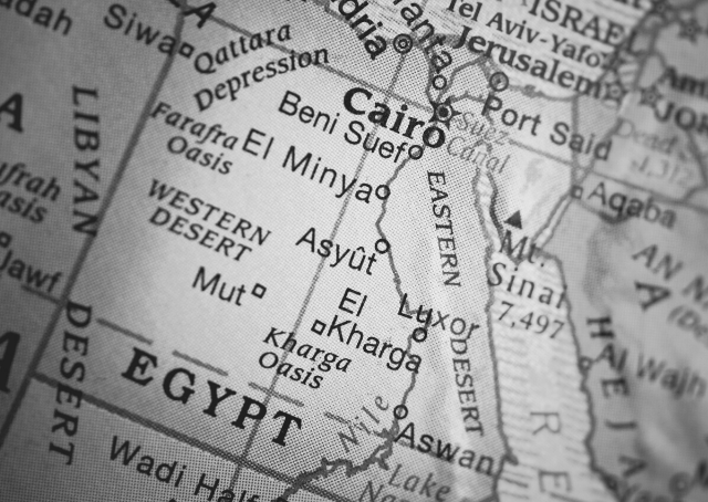 Mapa do Cairo no Egipto, local de nascimento de Khedive Ismail Pasha