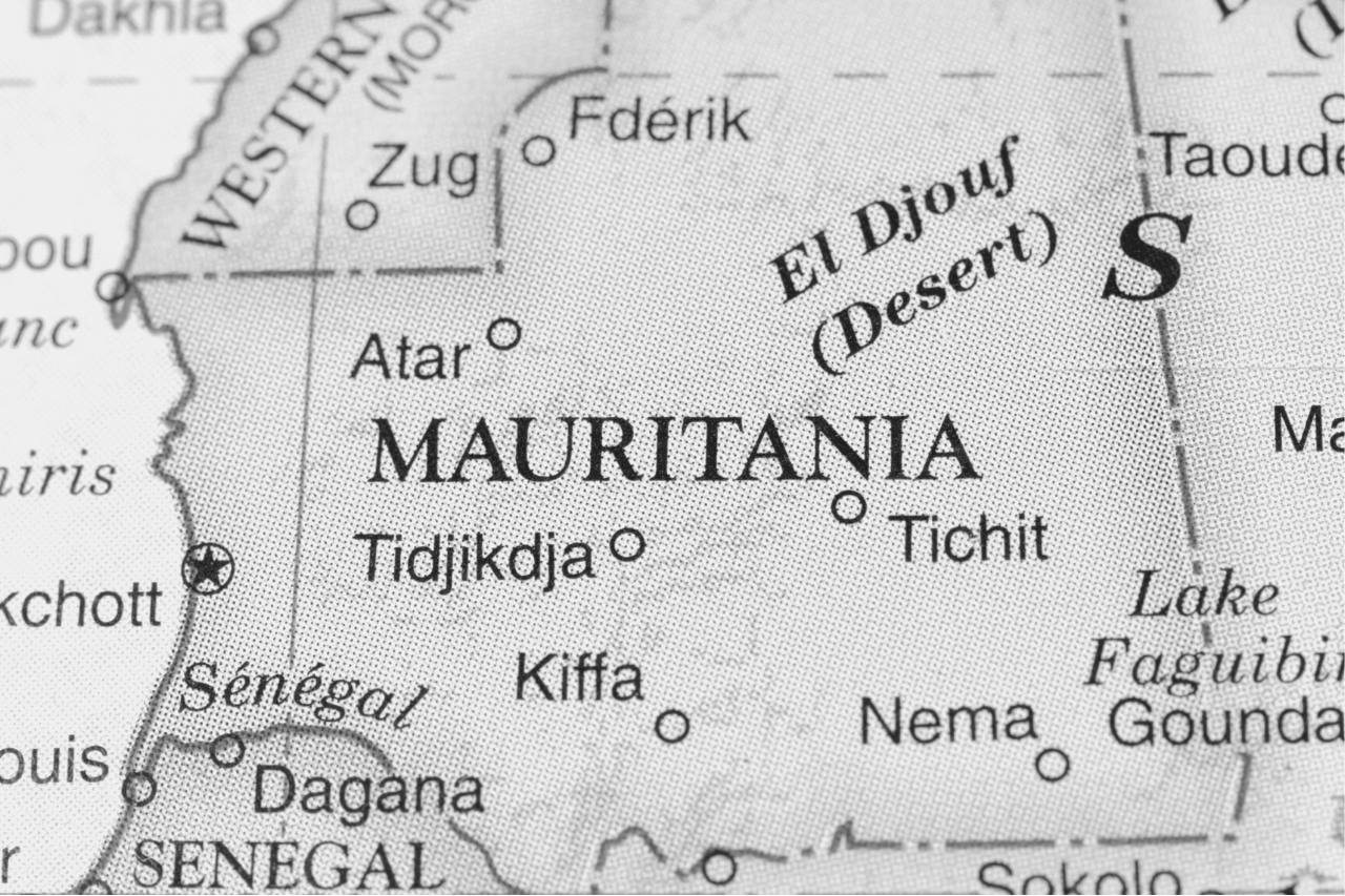 Mapa da Mauritânia