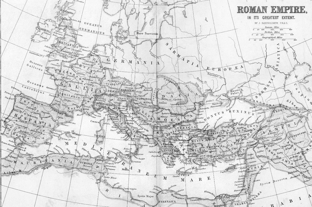 Mapa do Império romano antes da queda