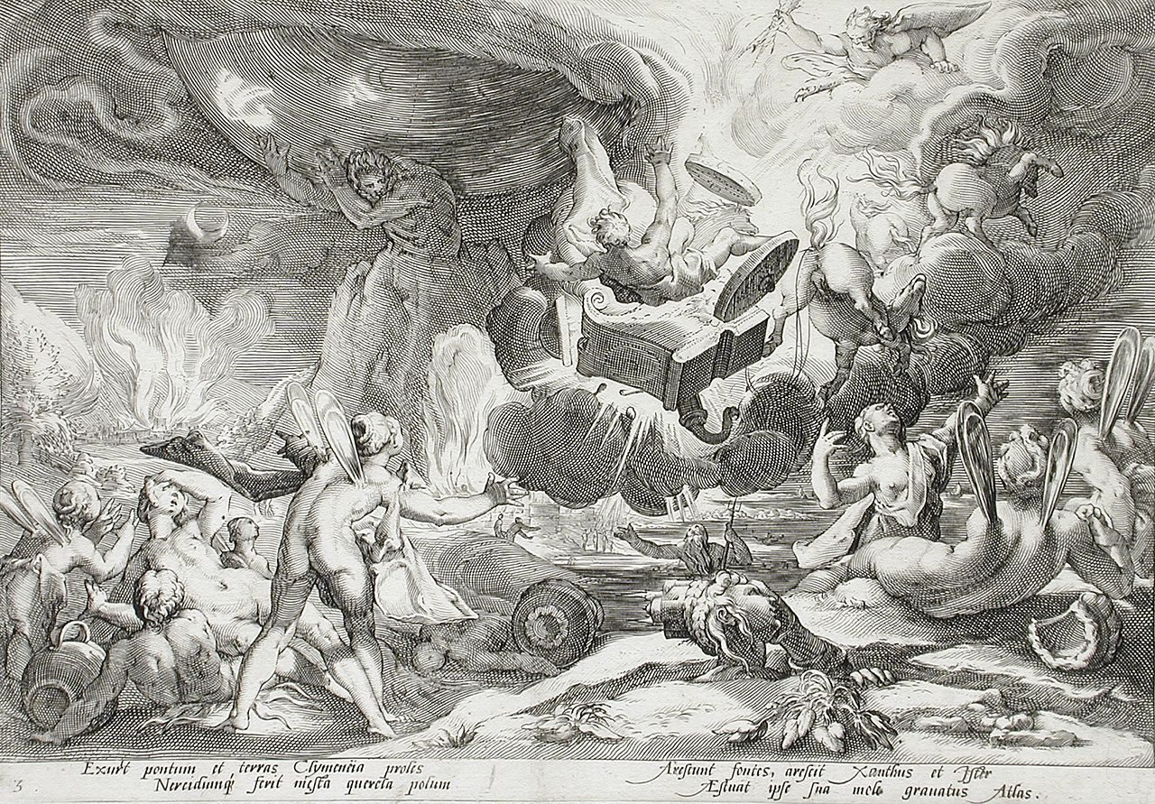 Faetonte Conduzindo o Carro do Sol, Hendrik Goltzius, 1590