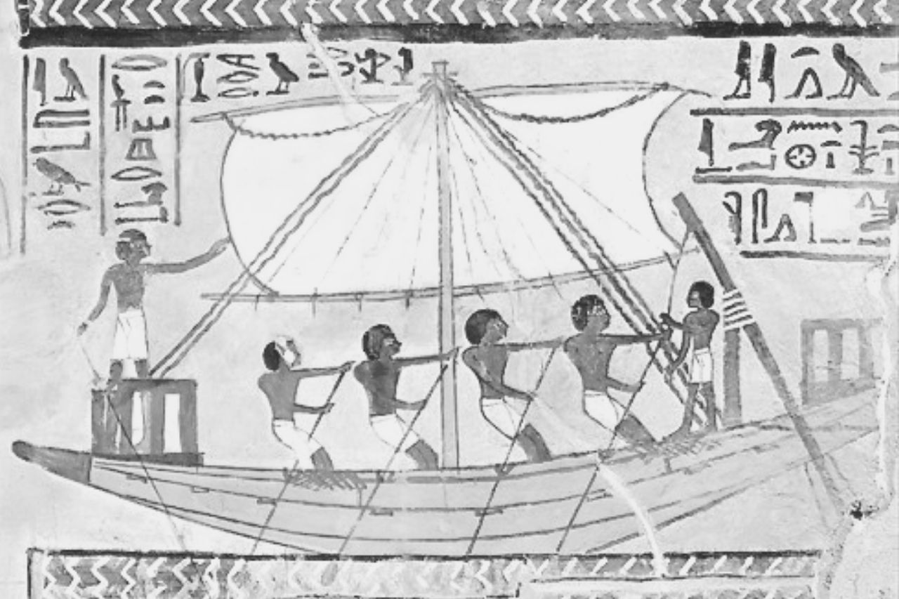 Cena de remo no antigo Egipto