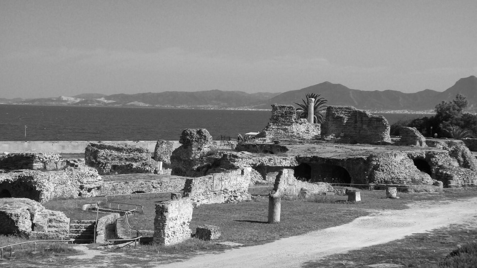 Ruínas do porto fenício de Cartago