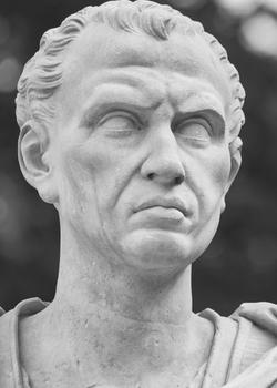 Escultura do imperador romano Júlio César