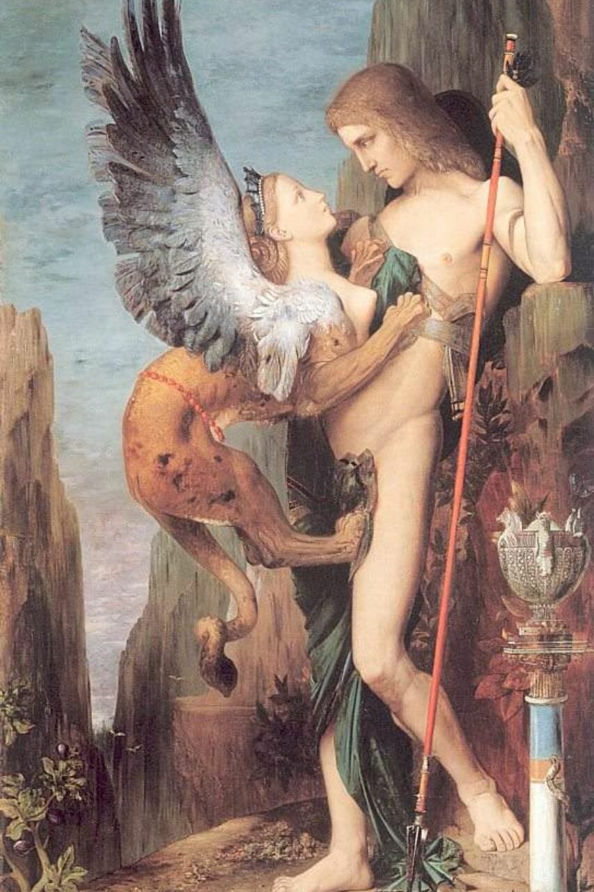 Édipo e a Esfinge: origem do enigma (Édipo rei)