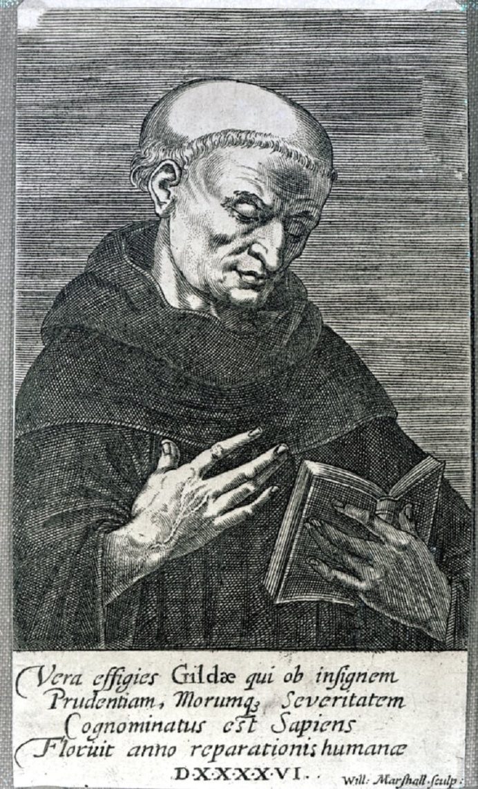 Ilustração de Gildas, William Marshall, século XVII