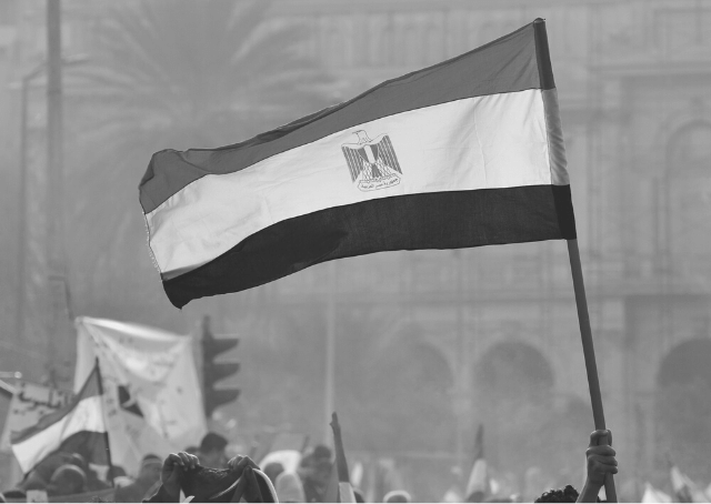 Sustentadores dos Irmãos Muçulmanos nas ruas no Egipto