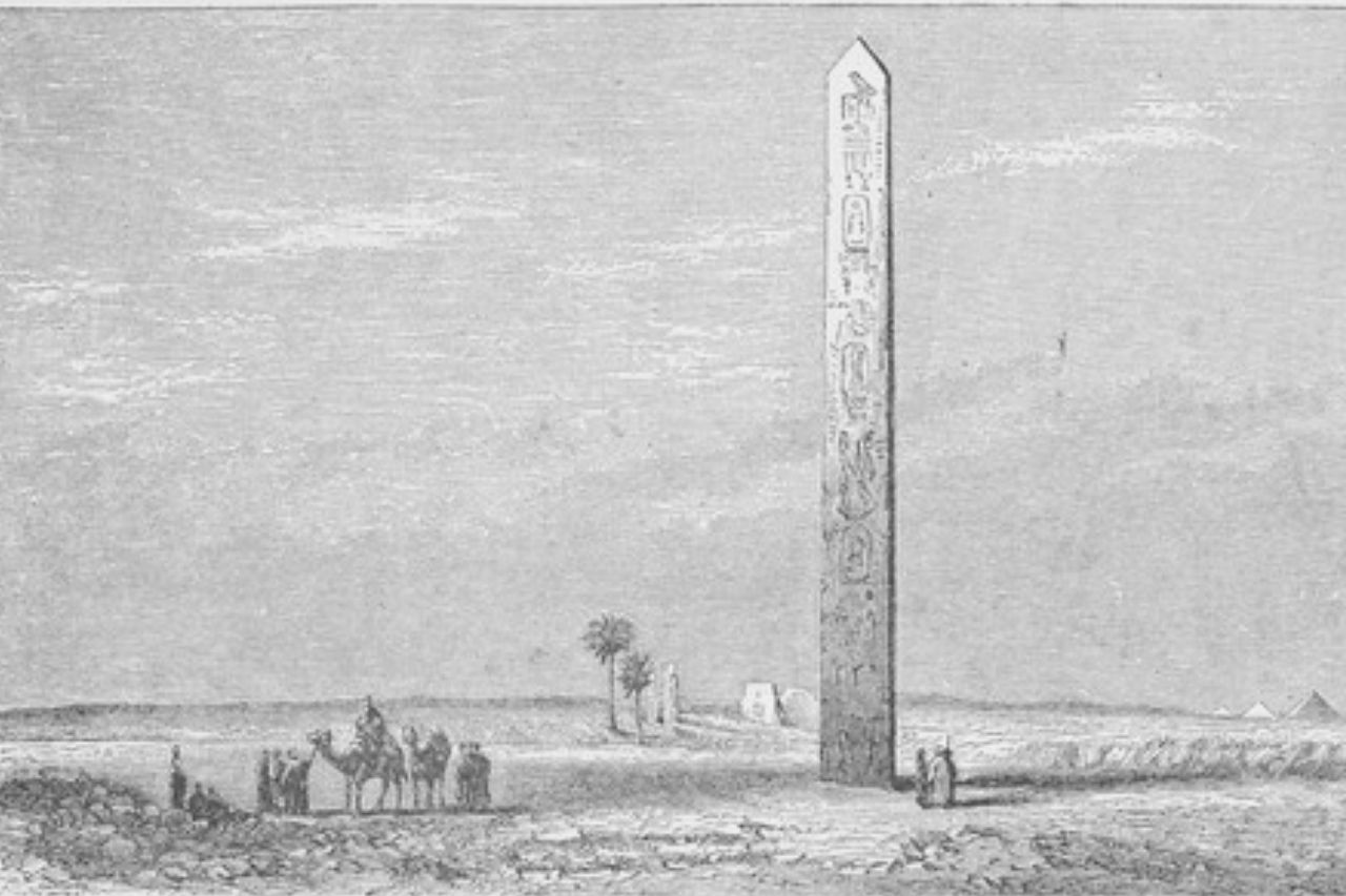 O desenho do obelisco de Senusret