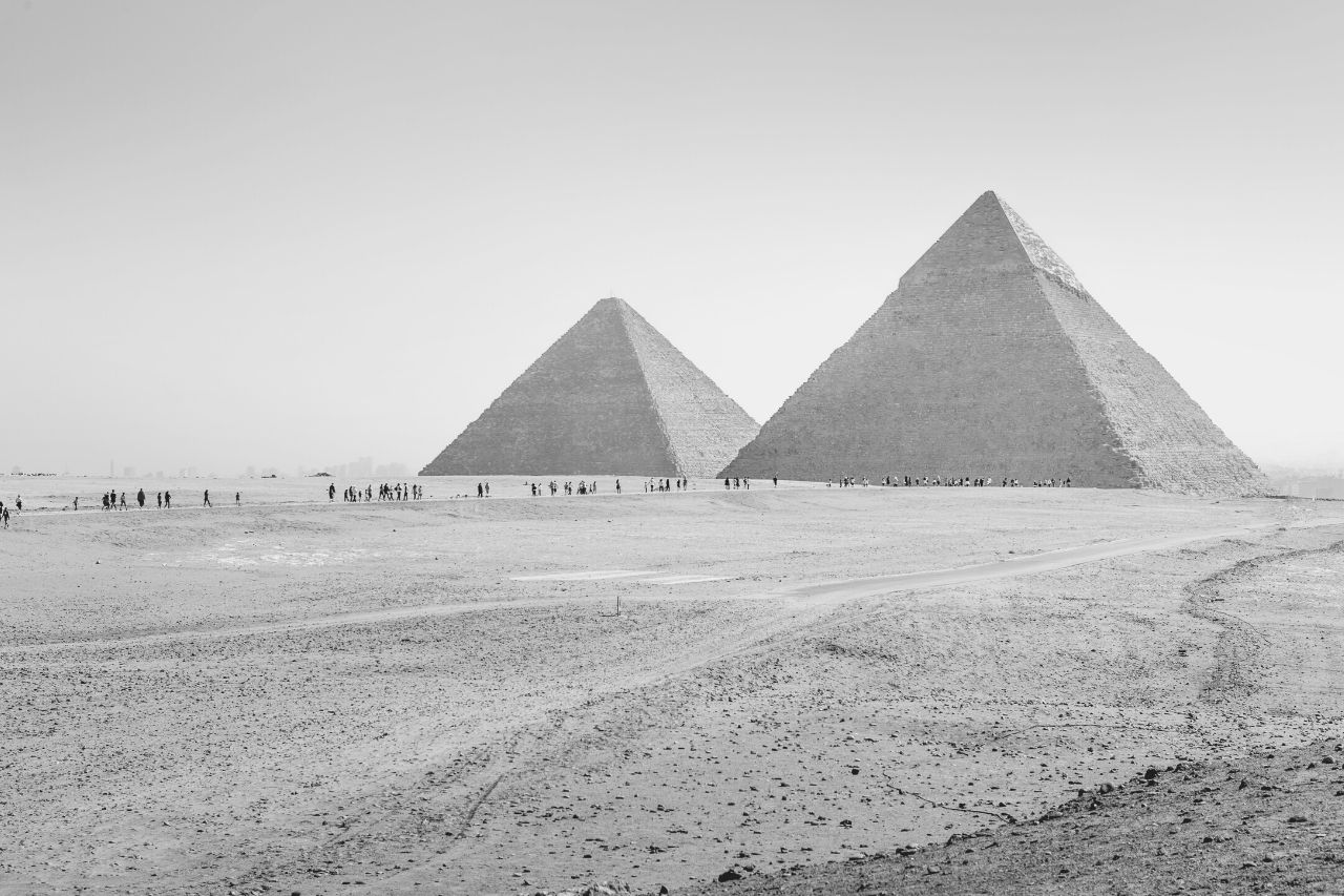 As pirâmides de Gizé no Egipto
