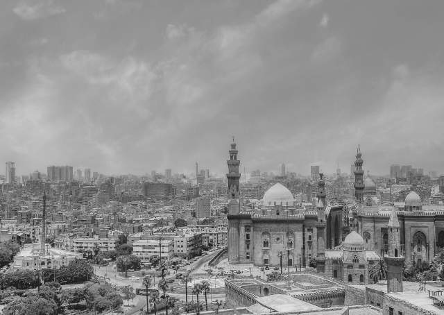 Vista do Cairo, a antiga cidade rica de história