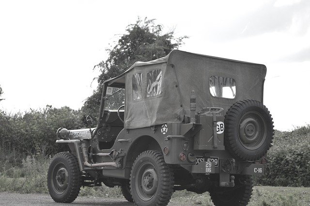 Jeep de guerra durante a crise da guerra de Suez